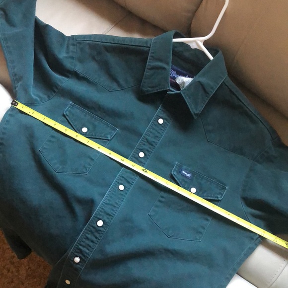 Wrangler Green snap Button-Up Shirt - Picture 7 of 10